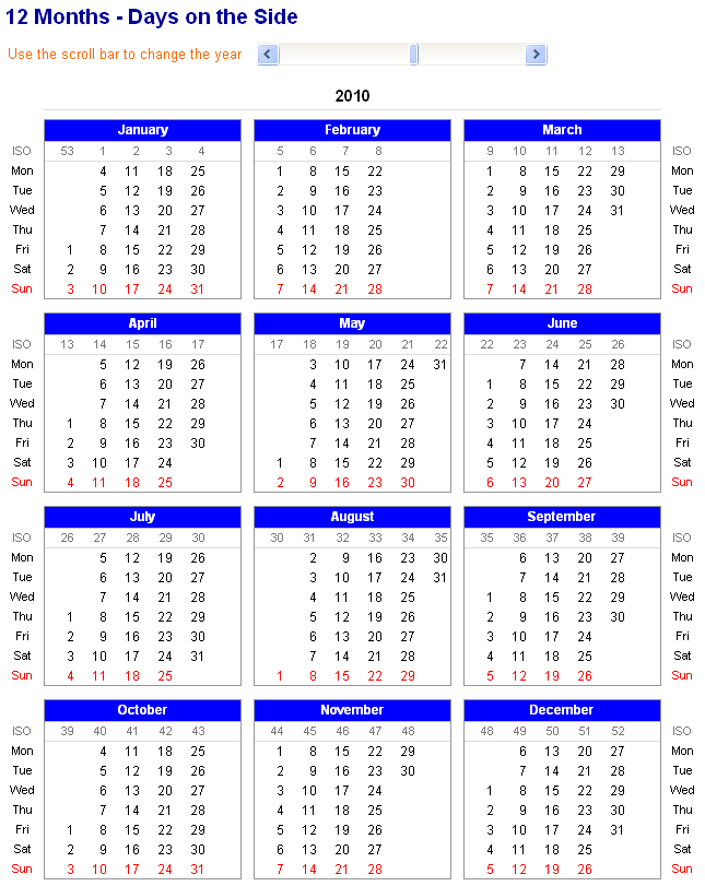 Image Of Adjustable And Printable Excel Calendar 12 month Calendar 